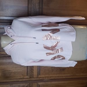 DKNY NWOT Women's Cropped Fleece Hoodie Sz M